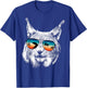 BOBCAT Shirts With Glasses Sunglasses Retro Style T-Shirt - T-Shirt | Royal