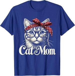 Funny Cat Mom Cat Lovers Mothers Day T-Shirt - T-Shirt | Royal