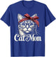 Funny Cat Mom Cat Lovers Mothers Day T-Shirt - T-Shirt | Royal