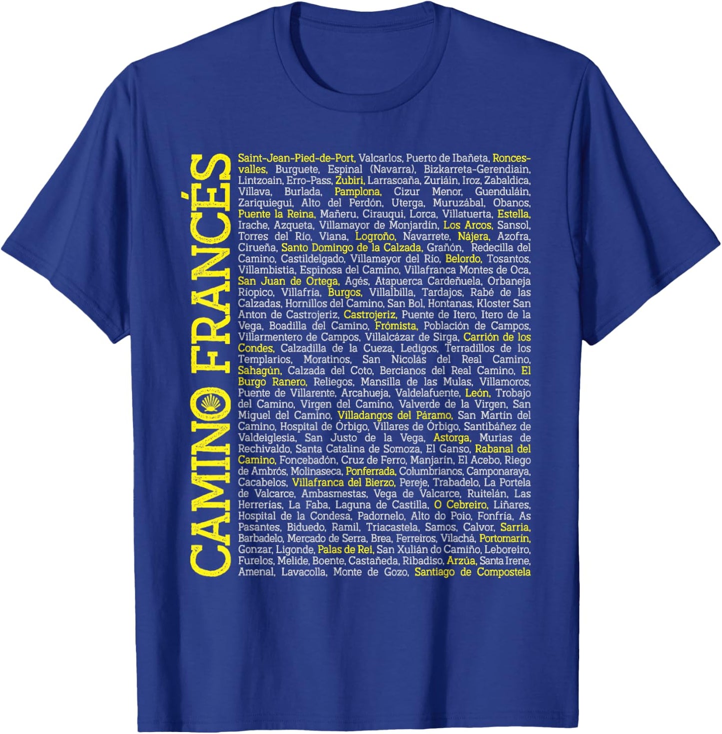 Camino de Santiago de Compostela Way of Saint James Stages T-Shirt - T-Shirt | Royal