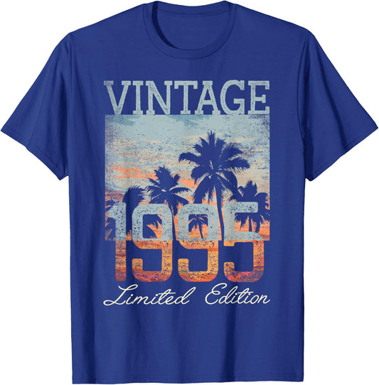 Vintage 1995 Limited Edition 30th Birthday 30 Year Old Gifts T-Shirt - T-Shirt | Royal