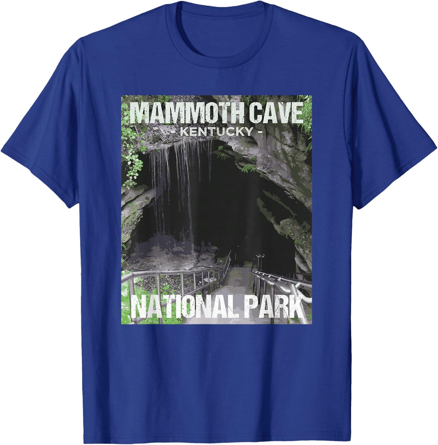 Mammoth Cave National Park Kentucky Poster Design T-Shirt - T-Shirt | Royal