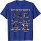 Bats of the World Educational Bat Species Chart T-Shirt - T-Shirt | Royal
