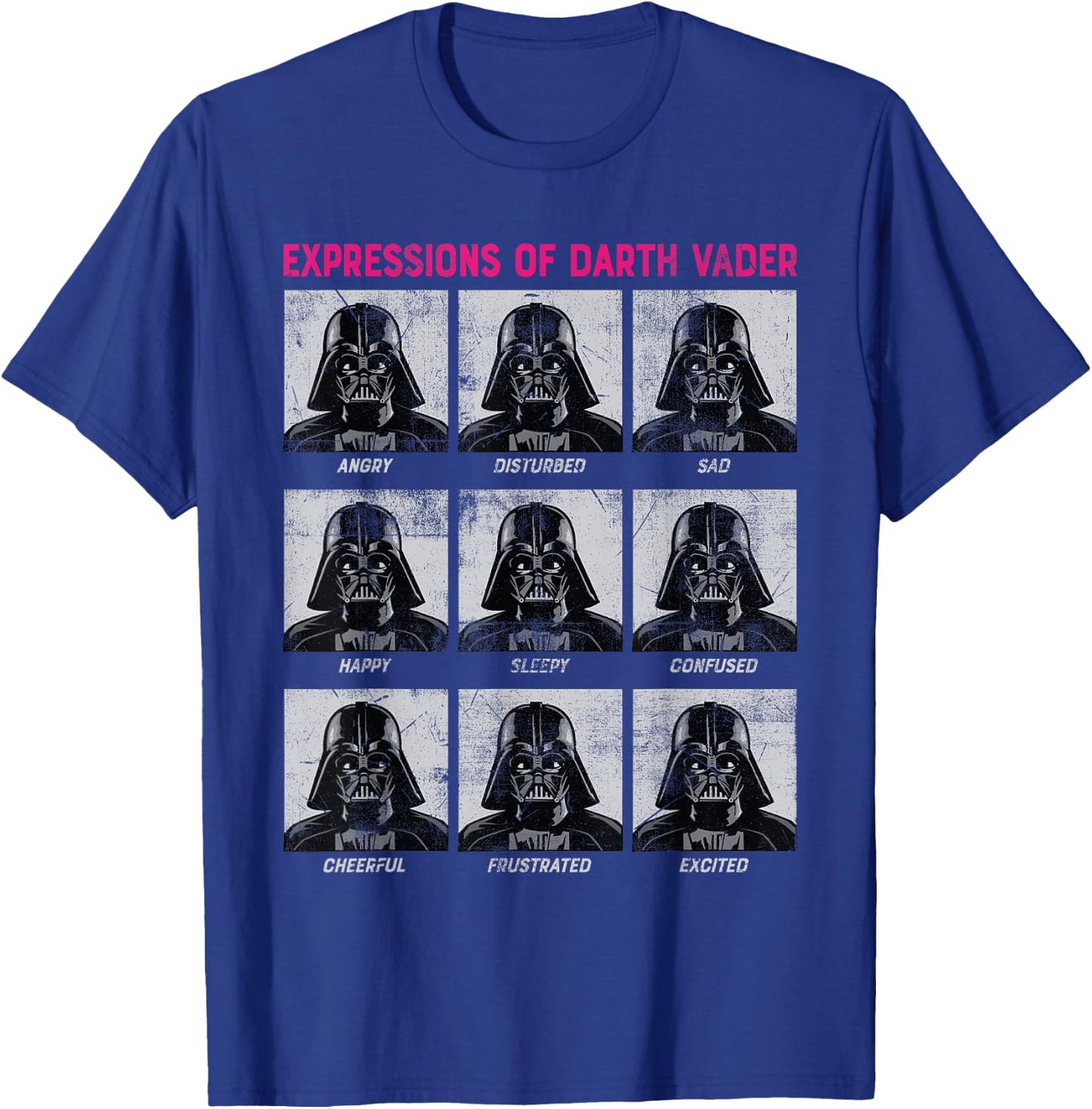 Star Wars Expressions of Darth Vader Funny T-Shirt - T-Shirt | Royal