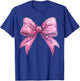 Cute Pink Bow Coquette Aesthetic Bow Print Bow T-Shirt - T-Shirt | Royal