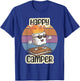 Happy Marshmallow Camper Cute Girls Kids Camp Camping Smores T-Shirt - T-Shirt | Royal