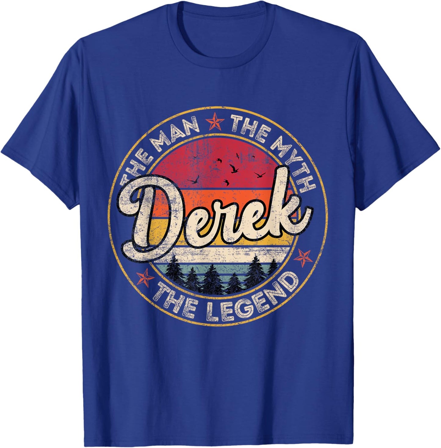 Derek The Man The Myth The Legend Personalized Name T-Shirt - T-Shirt | Royal
