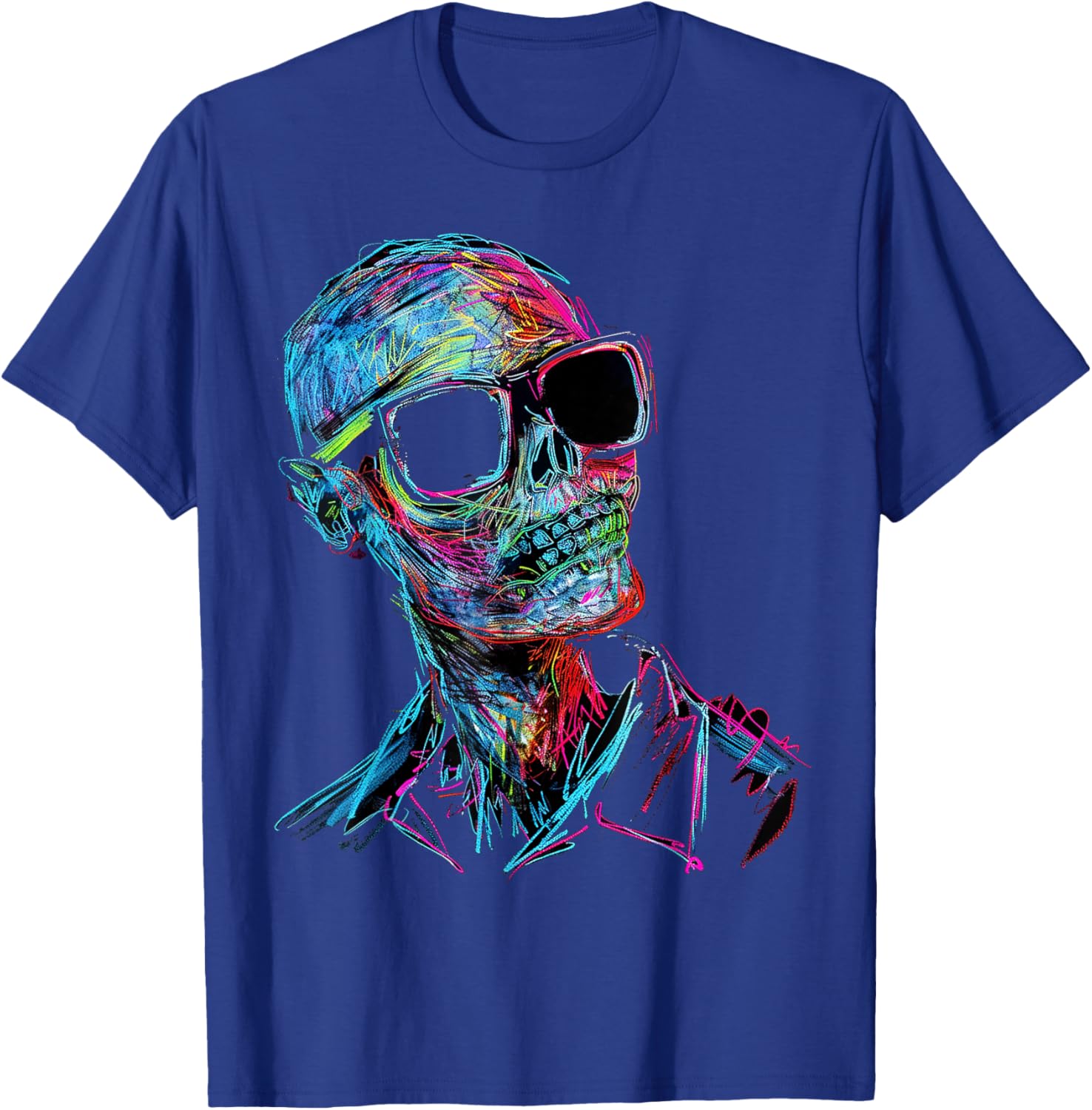 Zombie Costume Halloween Graphic Sunglasses Art Zombie T-Shirt - T-Shirt | Royal