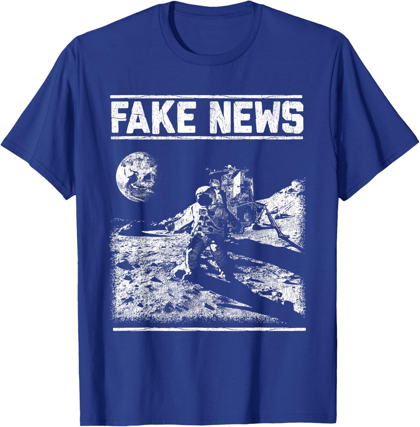 Moon Landing Hoax Apollo 11 1969 Conspiracy Fake T-Shirt - T-Shirt | Royal