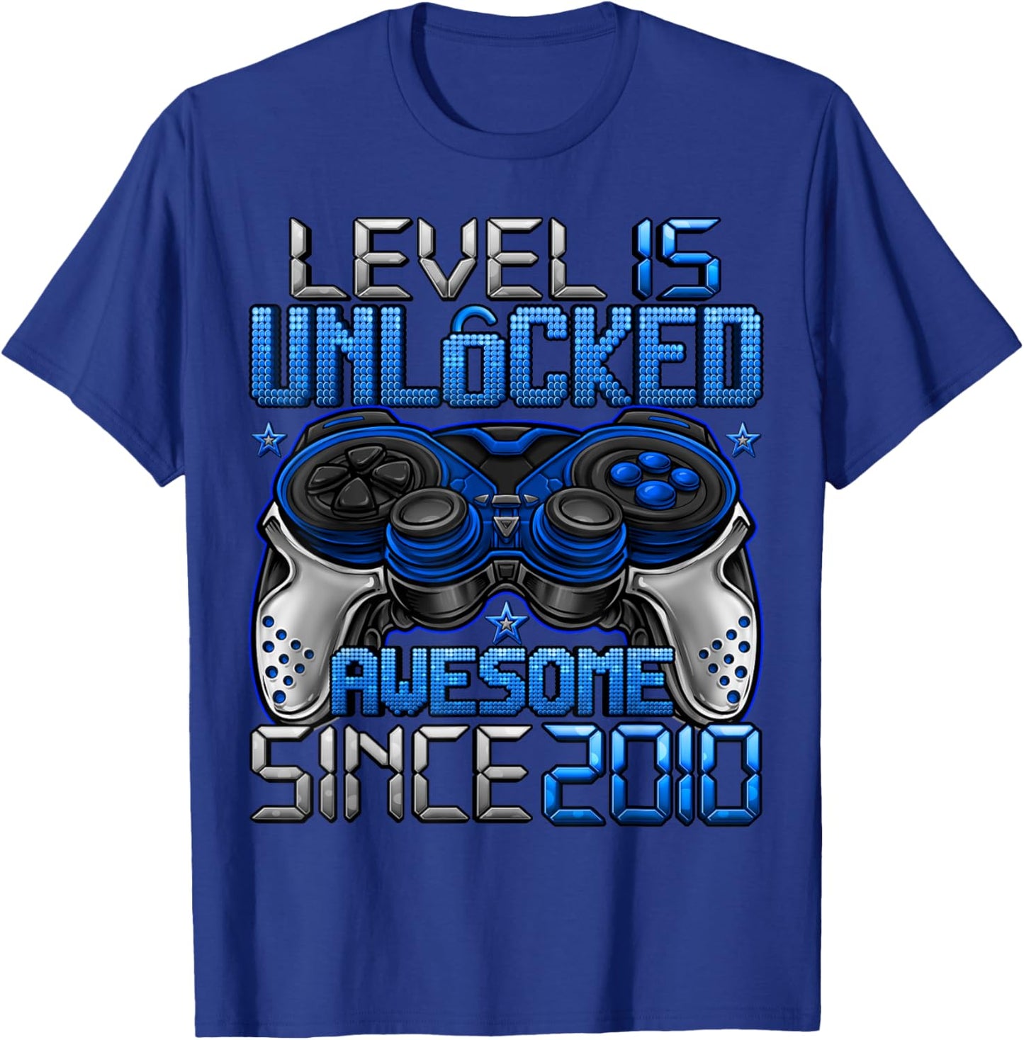Level 15 Unlocked 15 Year Old Gifts Boys 15th Birthday Boy T-Shirt - T-Shirt | Royal