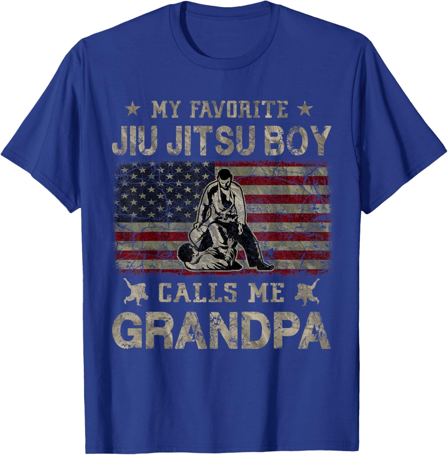 My Favorite Jiu Jitsu Boy Calls Me Grandpa Father's Day T-Shirt - T-Shirt | Royal