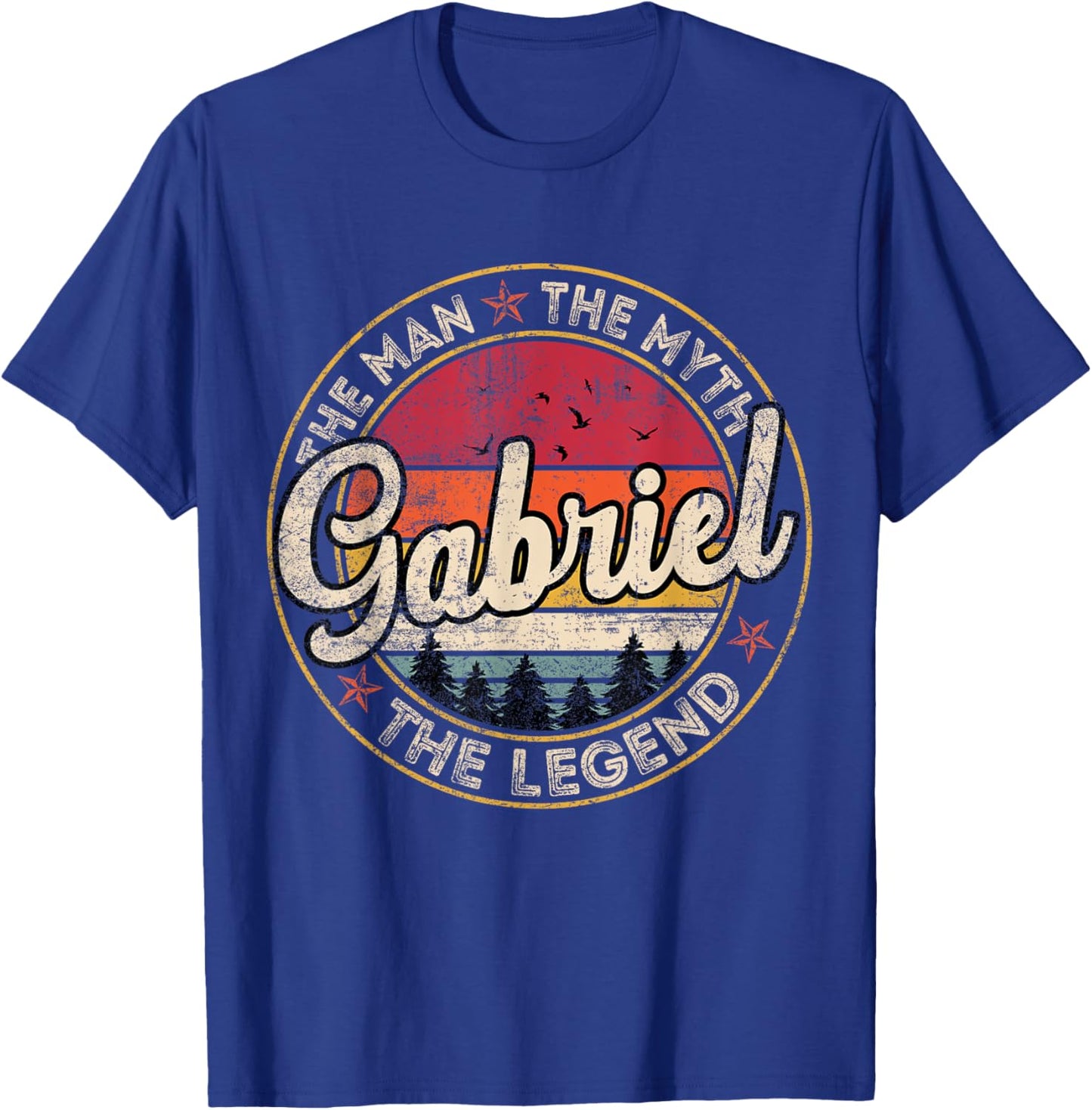 Gabriel The Man The Myth The Legend Personalized Name T-Shirt - T-Shirt | Royal