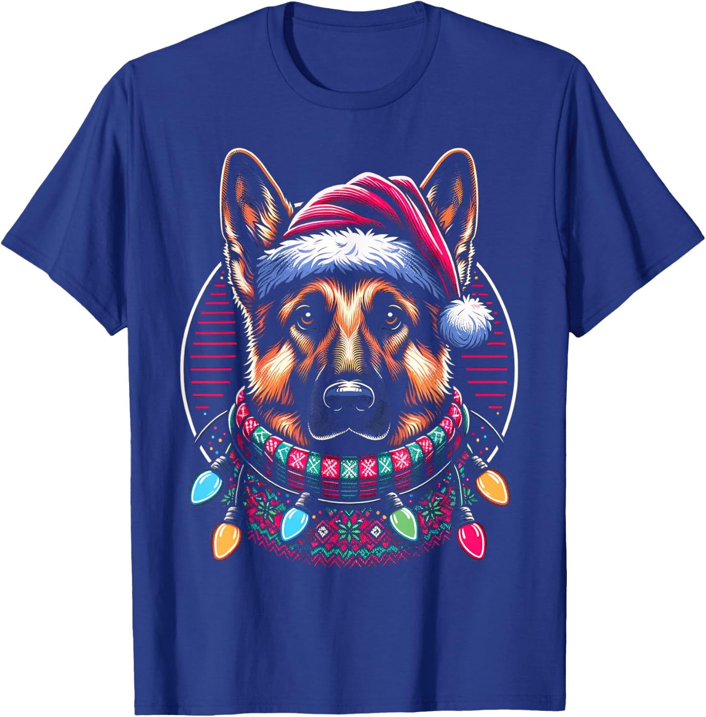 Christmas German Shepherd Xmas Shepherd Mom Dog Lover T-Shirt - T-Shirt | Royal