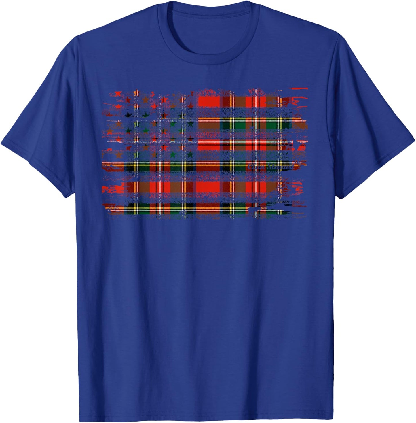 Stewart american flag scottish clan tartan T-Shirt - T-Shirt | Royal