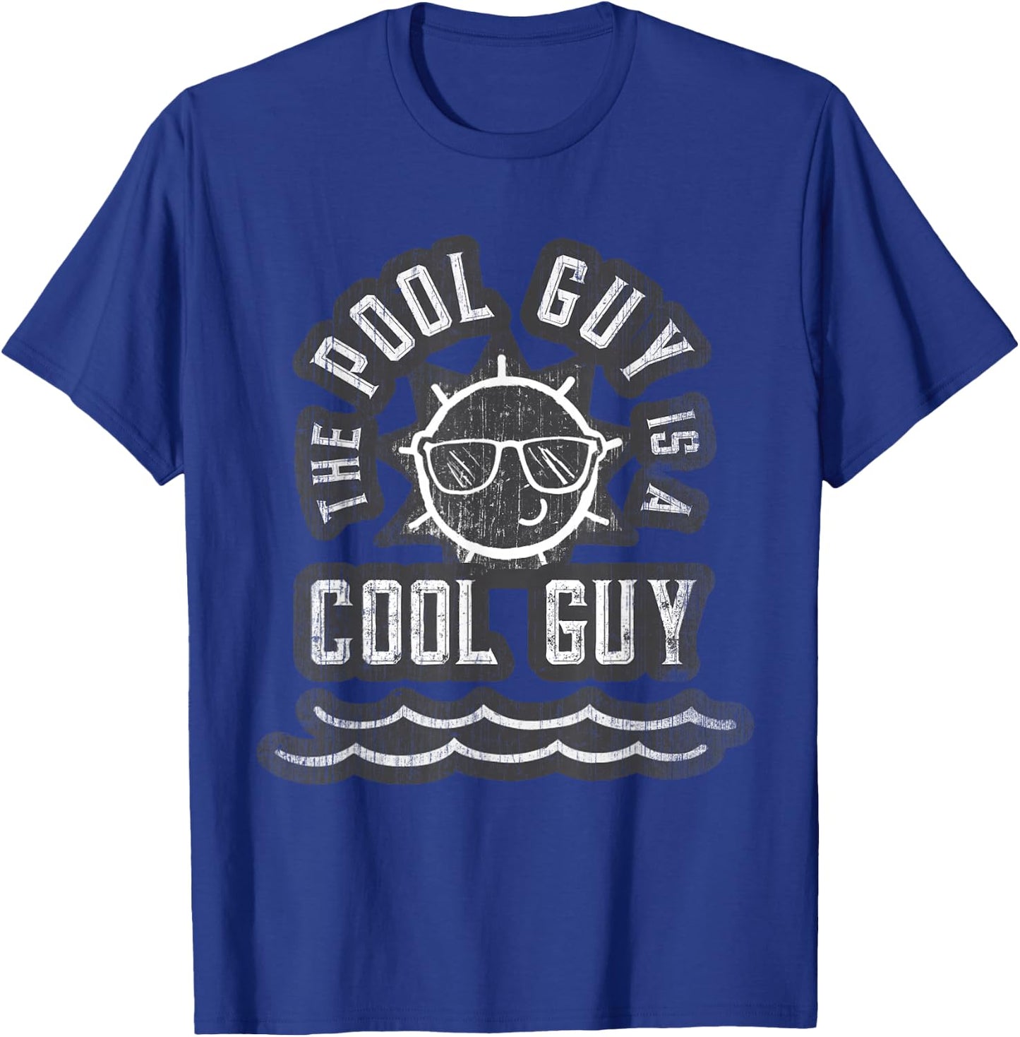 Funny THE POOL GUY Is a COOL Boy Cabana Summer Trip Crew T-Shirt - T-Shirt | Royal