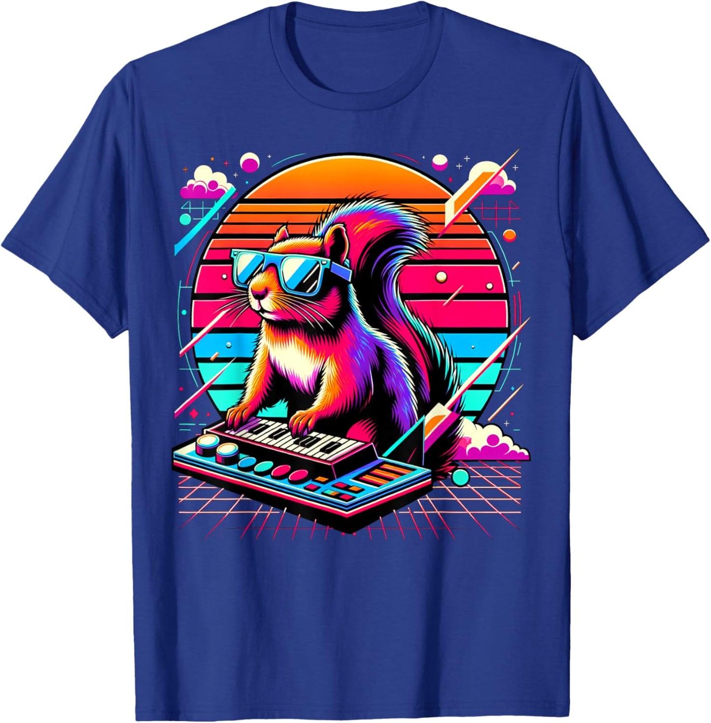 and Kids Vintage Retro Squirrel Lover T-Shirt - T-Shirt | Royal