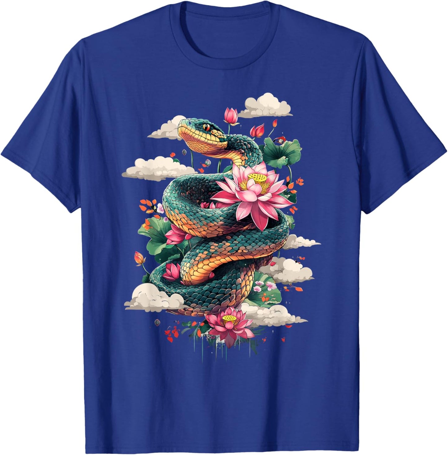 Year Of The Snake 2025 Cool Snake Graphic Art T-Shirt - T-Shirt | Royal
