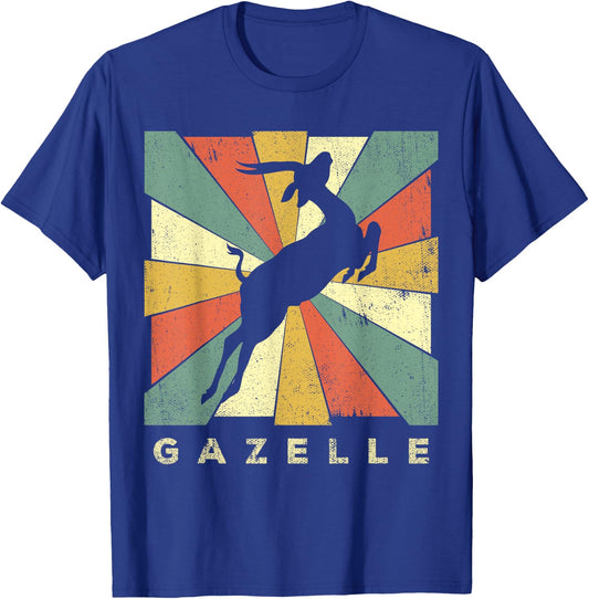 Vintage Gazelle Lover Retro Style Animal T-Shirt - T-Shirt | Royal