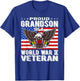 Proud Grandson Of A World War 2 Veteran - Patriotic WW2 Gift T-Shirt - T-Shirt | Royal