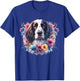 Floral English Springer Spaniel Mama Dog Lover Mother's Day Women Kids T-Shirt - T-Shirt | Royal