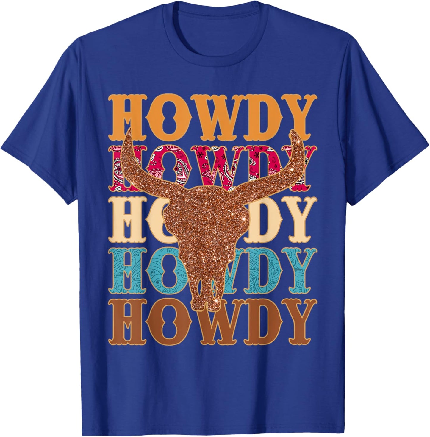 Howdy Rodeo Western Country Southern Cowgirl Vintage T-Shirt - T-Shirt | Royal