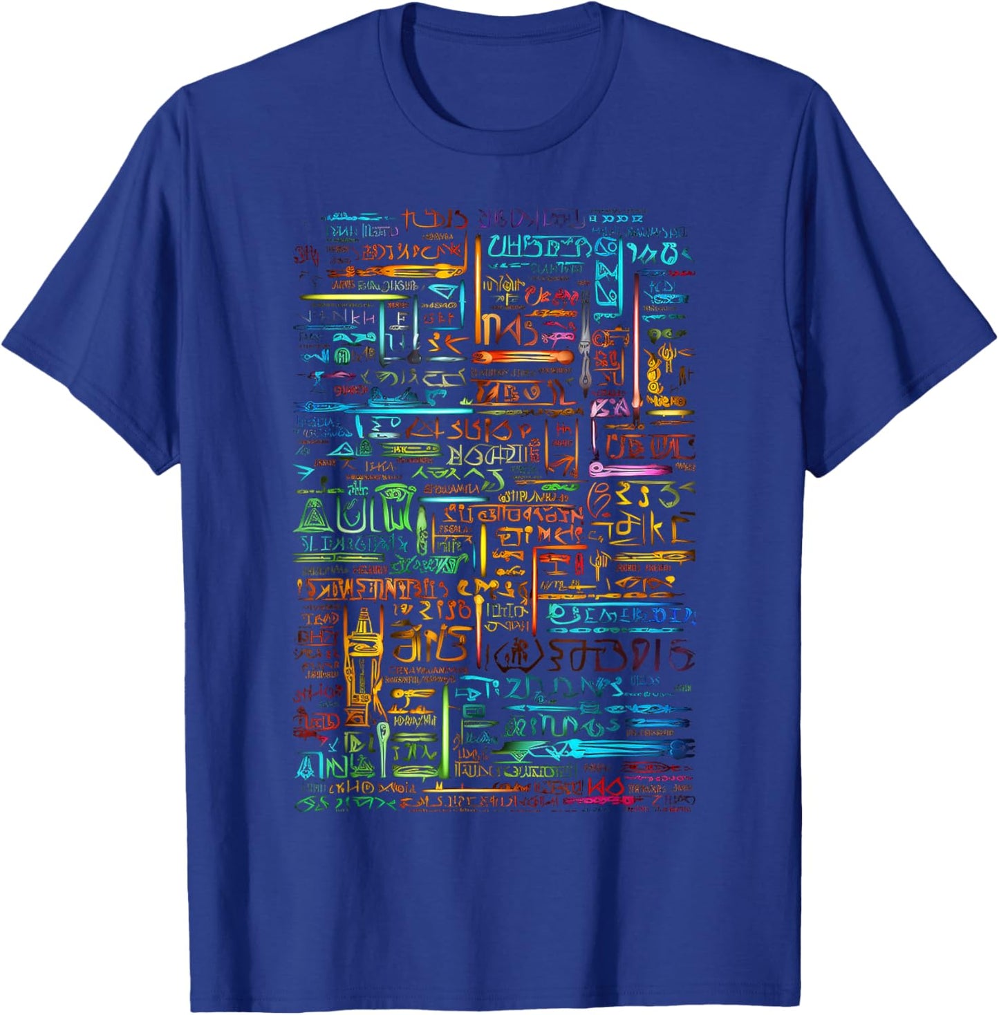 Colorful Art Graphic Motif Artwork T-Shirt - T-Shirt | Royal
