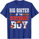 Big Sister Of The Birthday Boy Baseball Bday Family T-Shirt - T-Shirt | Royal