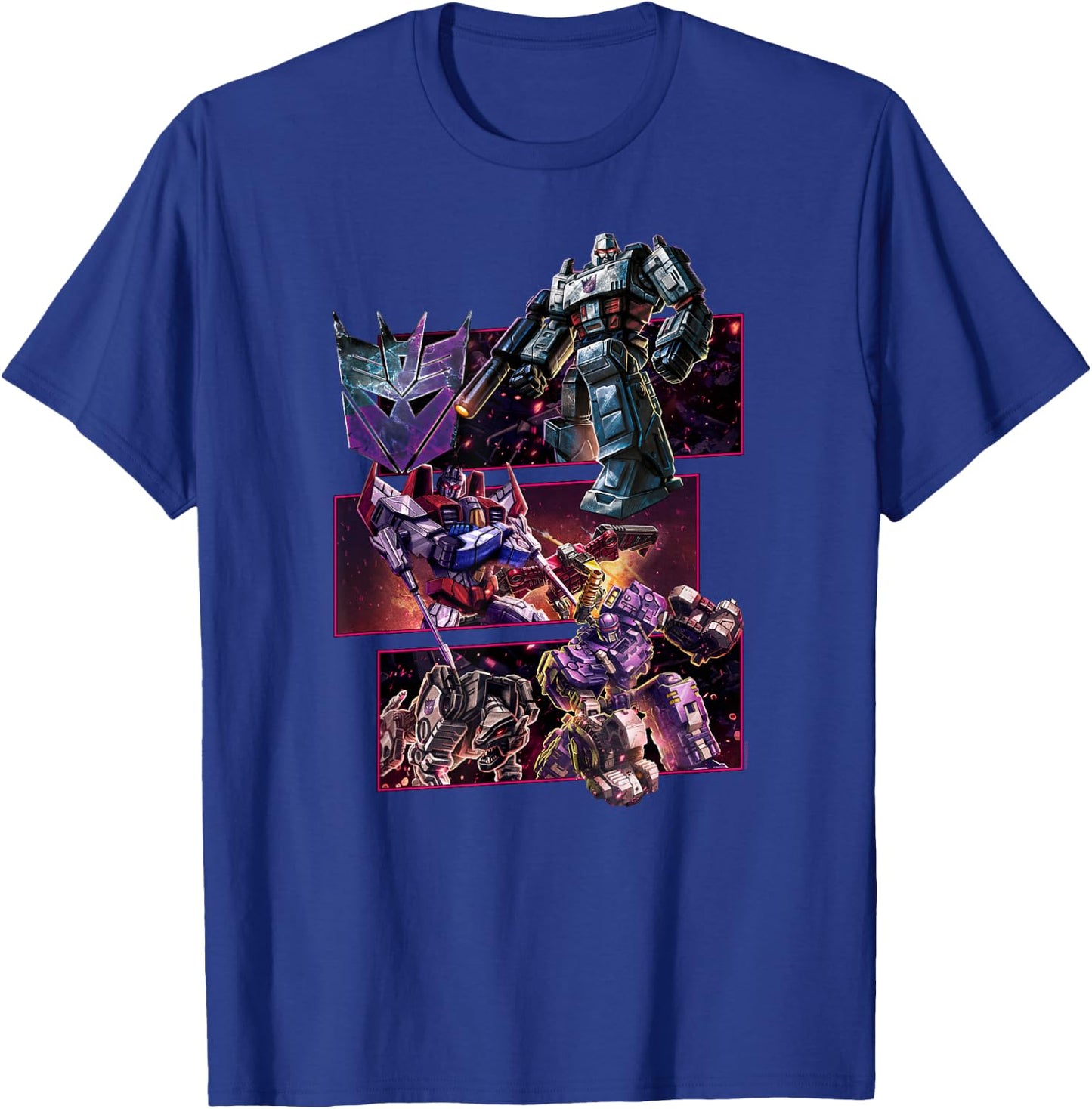 Transformers: War For Cybertron Decepticon Panels T-Shirt - T-Shirt | Royal