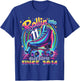 Birthday Roller Skating 11th Girl Rollin into 11 Skate Party T-Shirt - T-Shirt | Royal