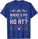 Where My Ho's at Ugly Christmas Sweater Couples Matching T-Shirt - T-Shirt | Royal