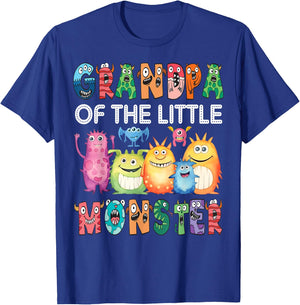 Grandpa Of The Little Monster Kids 1St Birthday Party T-Shirt - T-Shirt | Royal