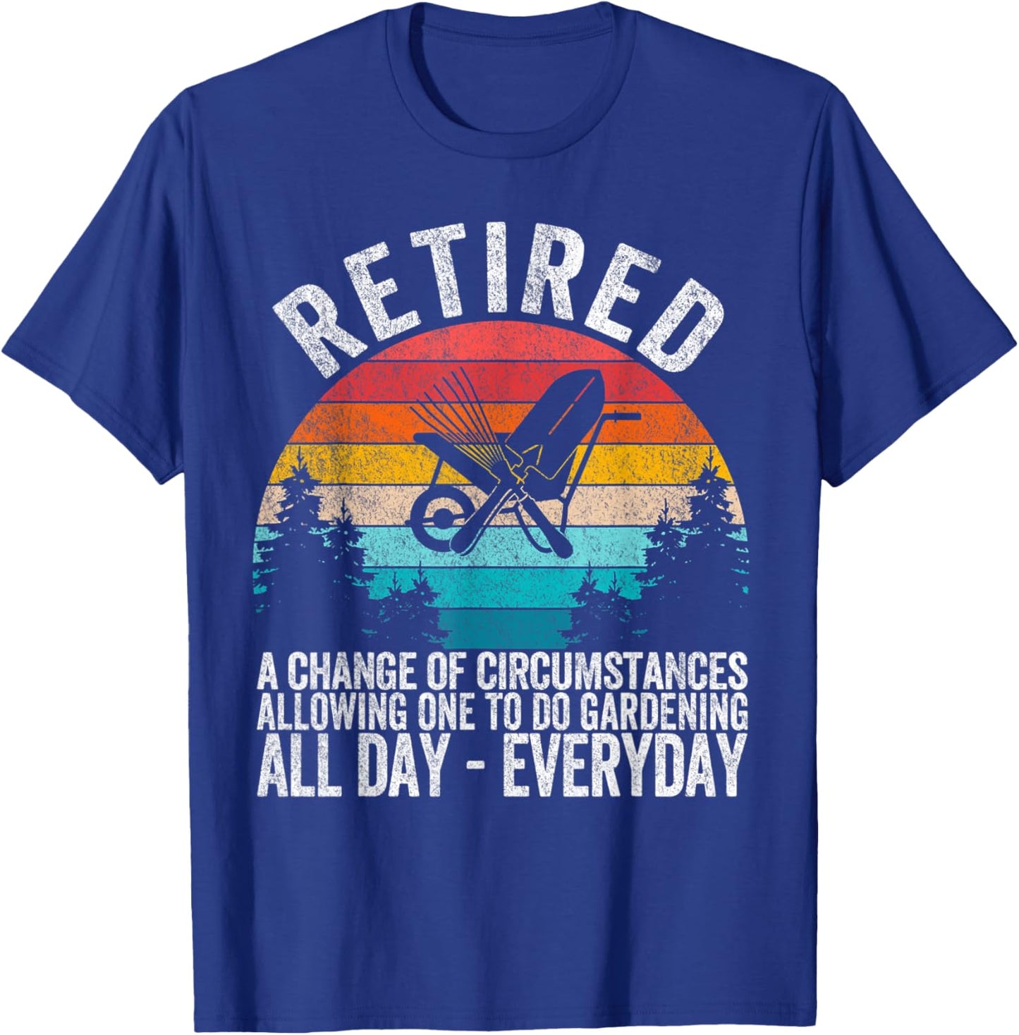 Funny Retired Definition Gardening Gardener Retirement Plan T-Shirt - T-Shirt | Royal