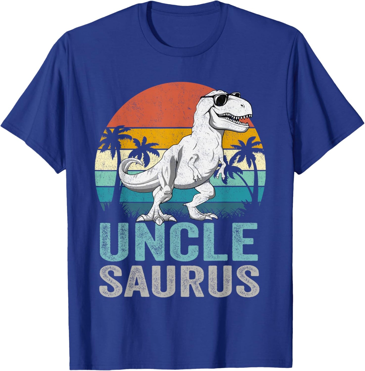 Unclesaurus T Rex Dinosaur Uncle Saurus Family Matching T-Shirt - T-Shirt | Royal