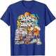 Cool Basketball Graffiti Style Illustration Graphic Designs T-Shirt - T-Shirt | Royal