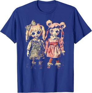 Creepy Doll Haunted Toy Horror Pastel Goth Alt Scary Dolls T-Shirt - T-Shirt | Royal