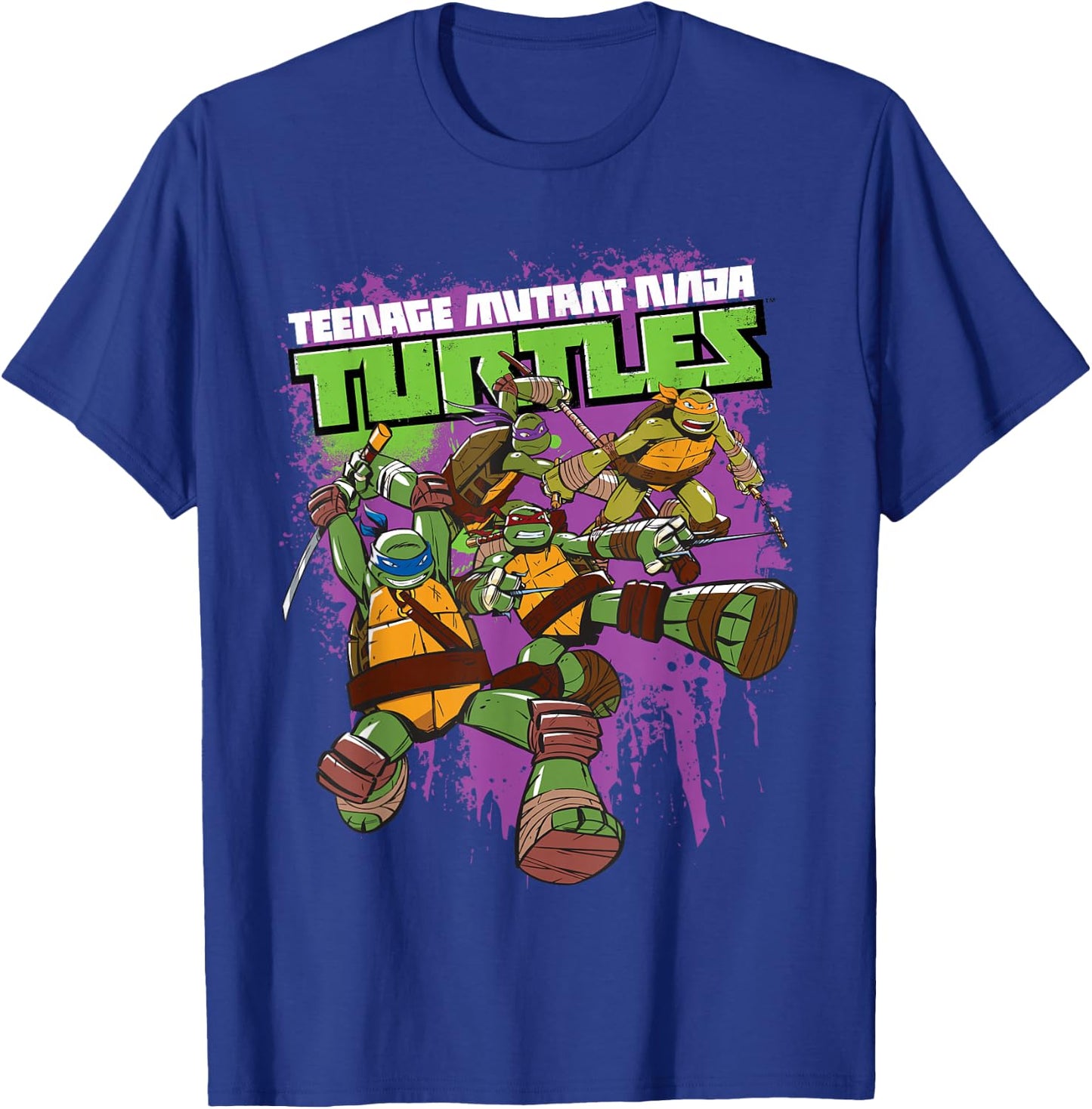 Teenage Mutant Ninja Turtles Purple Splatter T-Shirt - T-Shirt | Royal