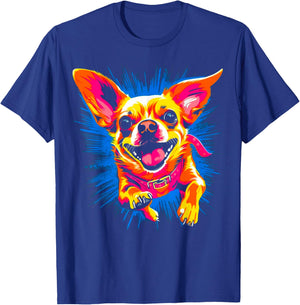 Happy Chihuahua Dog Men Women T-Shirt - T-Shirt | Royal