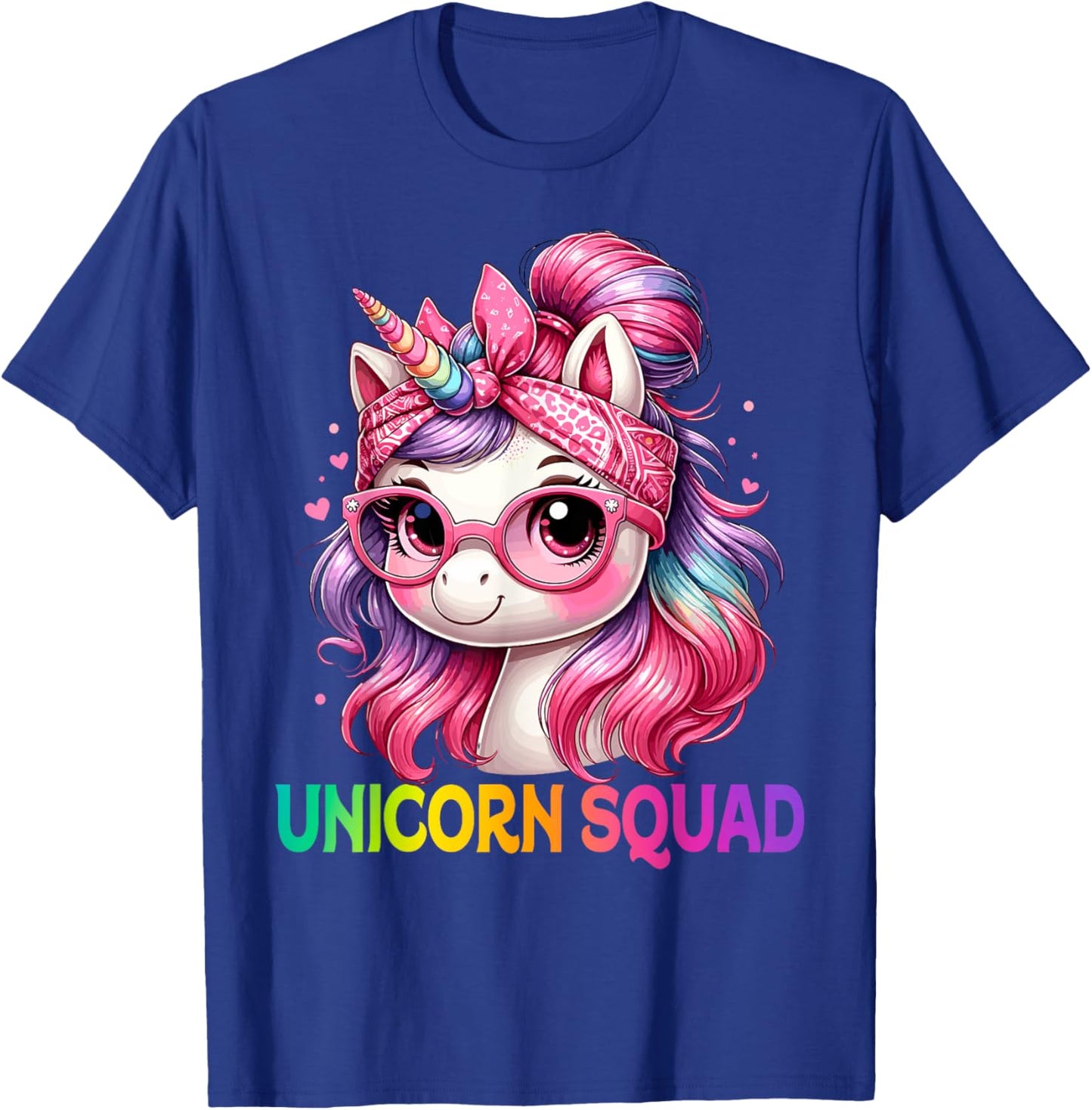 Unicorn Squad - Graceful Unicorn with leopard Bandana T-Shirt - T-Shirt | Royal