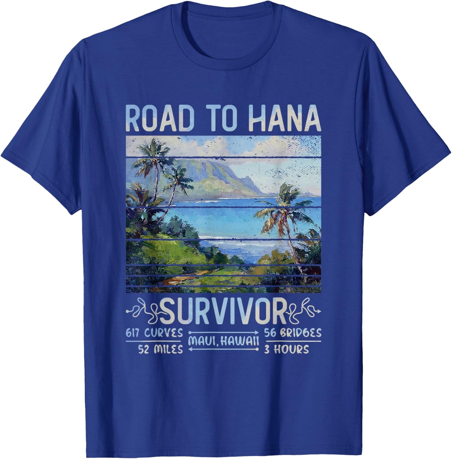 RJC Road to Hana Survivor Maui Hawaii Trip Adventure T-Shirt - T-Shirt | Royal