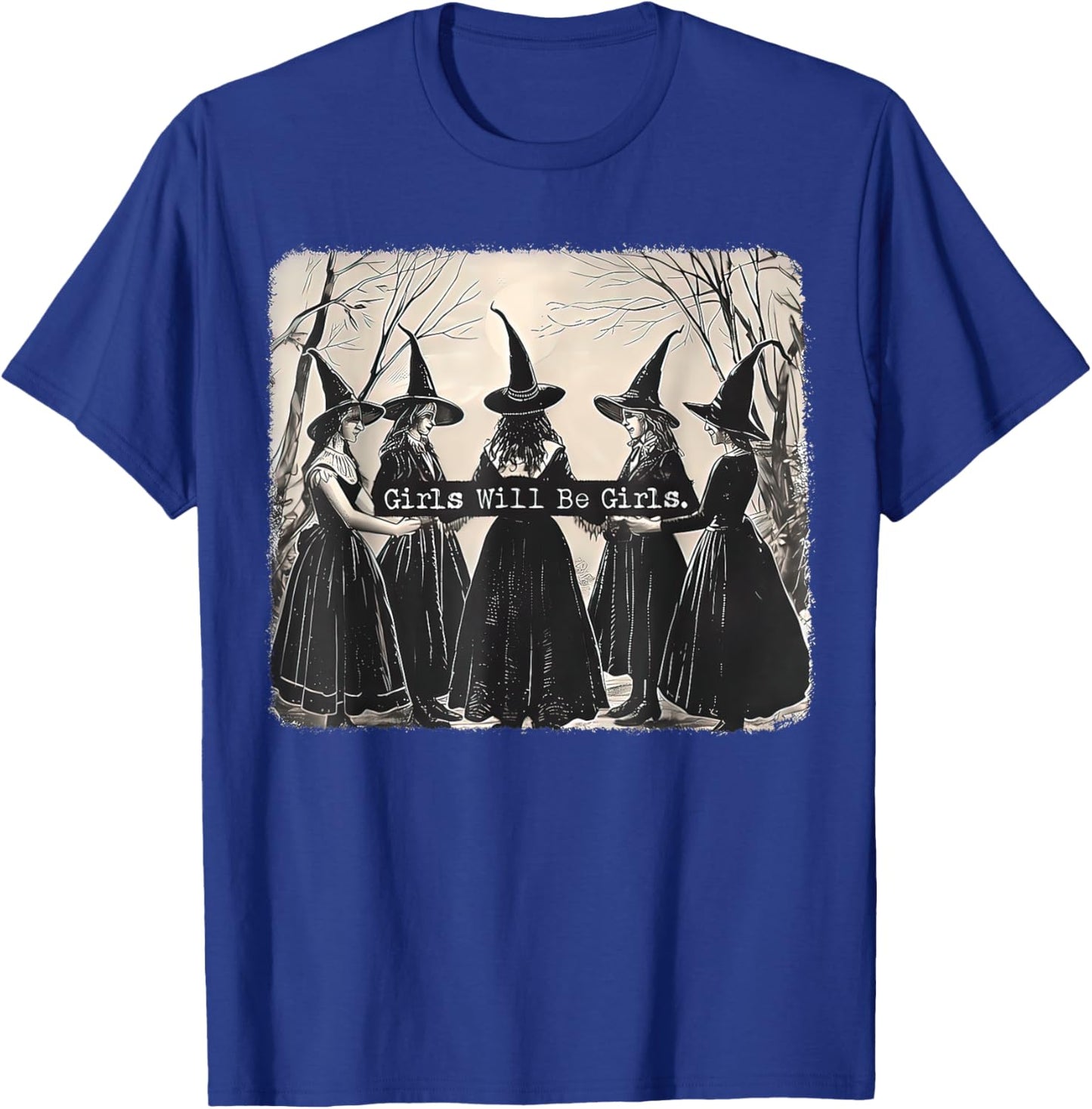 Girl Will Be Girl Witch Halloween T-Shirt - T-Shirt | Royal