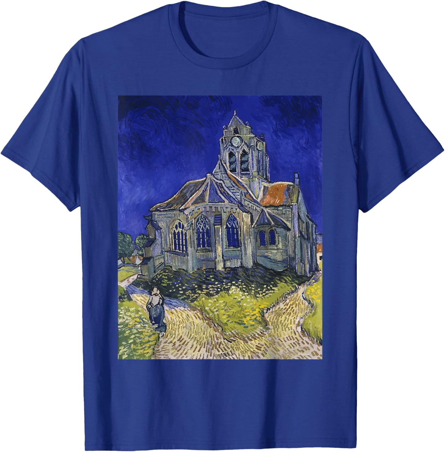 The Church at Auvers by Vincent van Gogh Art T-Shirt - T-Shirt | Royal