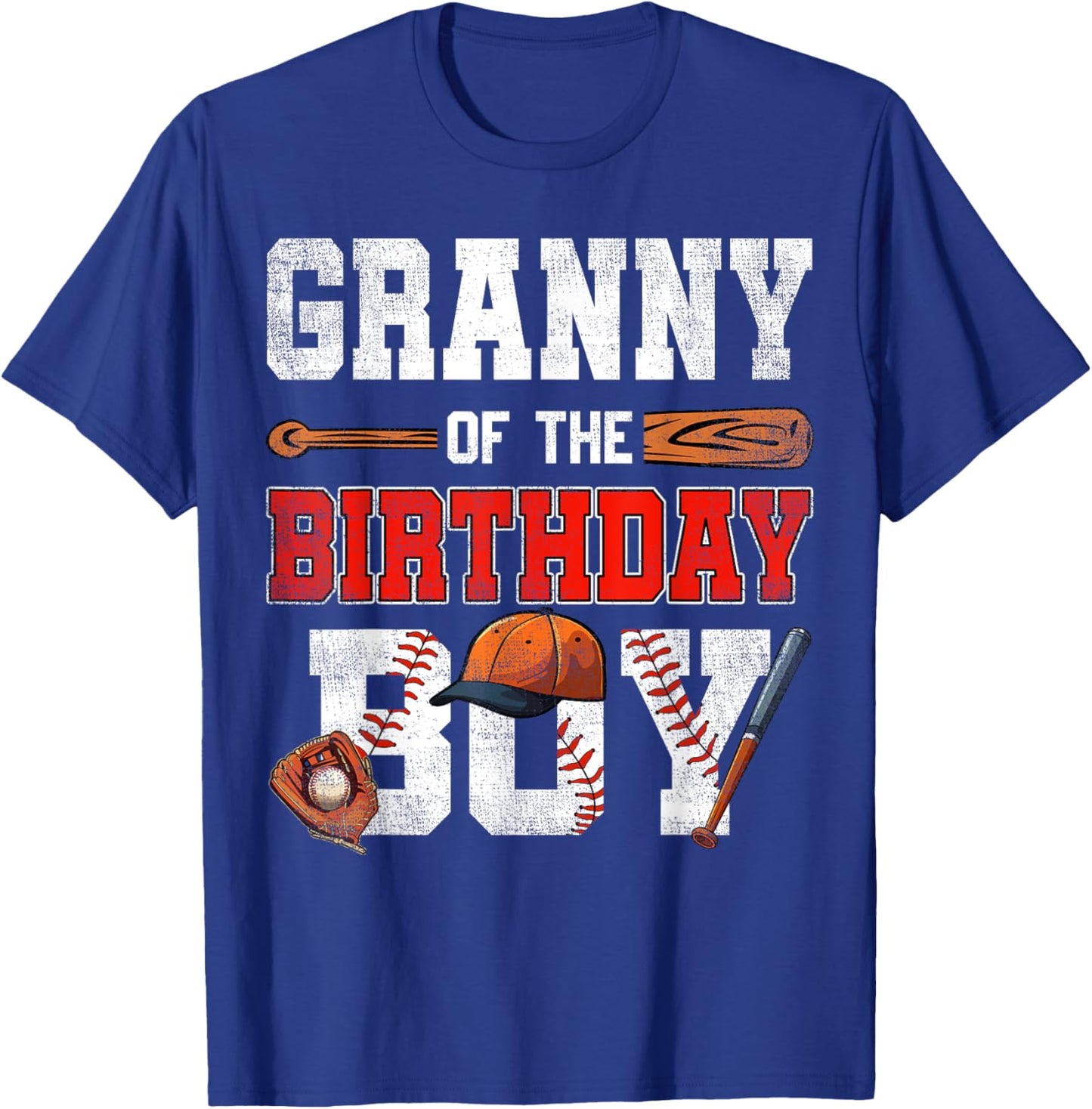 Granny Of The Birthday Boy Baseball Bday Family T-Shirt - T-Shirt | Royal