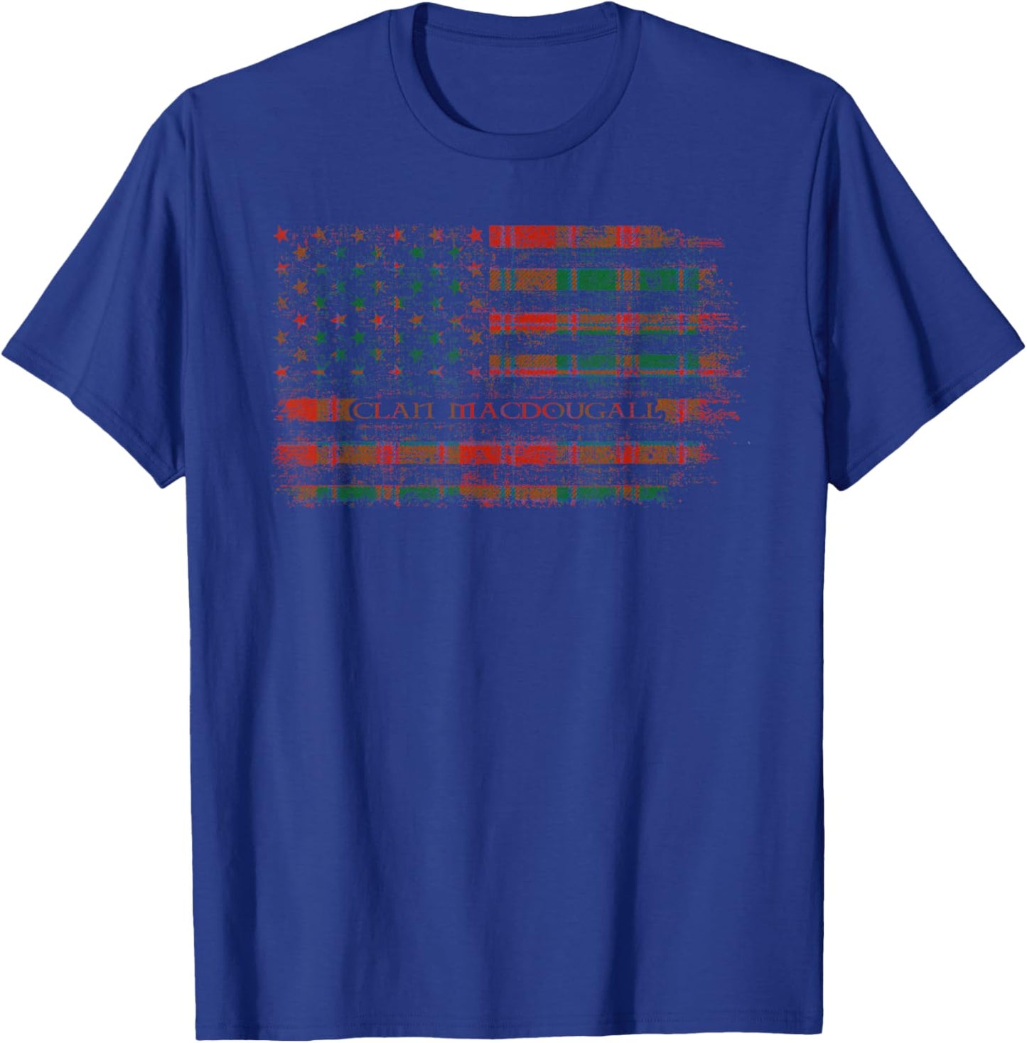 Clan MacDougall-Clans Originaux Scottish tartan US flag T-Shirt - T-Shirt | Royal