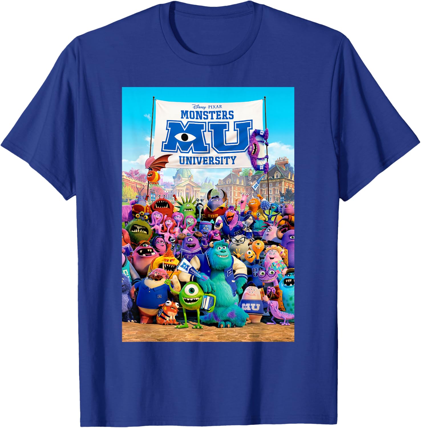 Disney Pixar Monsters University Poster T-Shirt - T-Shirt | Royal