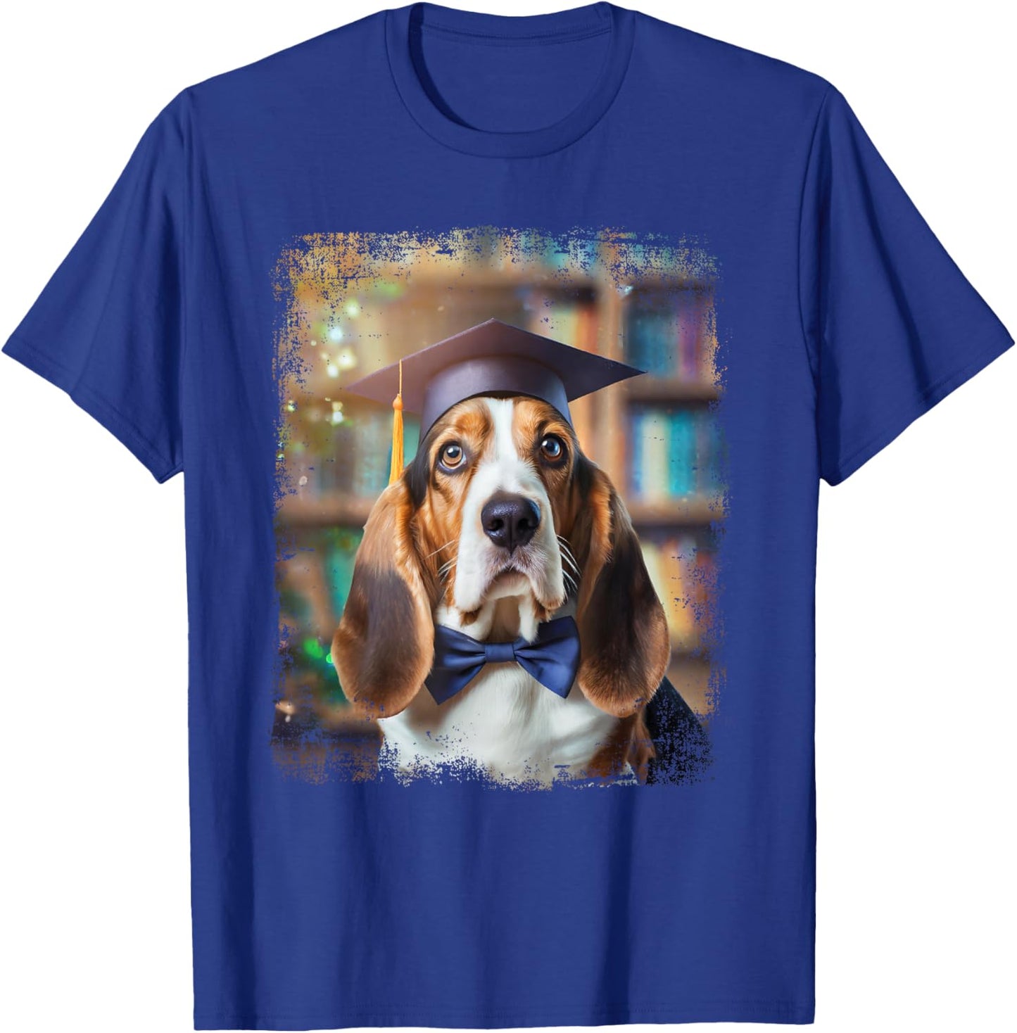 Vintage Graduation Basset Hound Dog Senior High School Gift Women Kids T-Shirt - T-Shirt | Royal