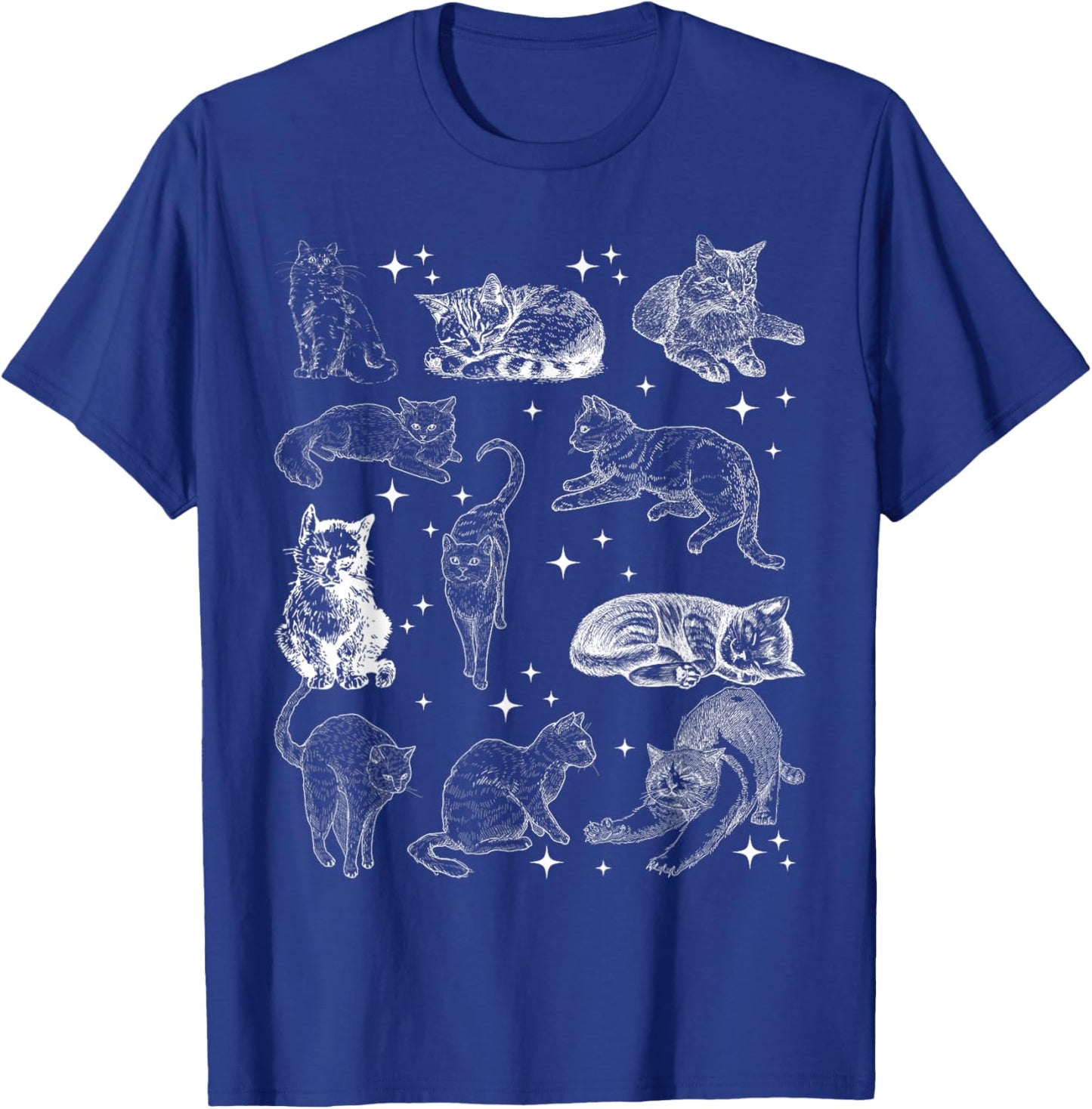 Vintage 90s Tattoo Cat Retro Kitten Nature Cat Lover Cat Mom T-Shirt - T-Shirt | Royal
