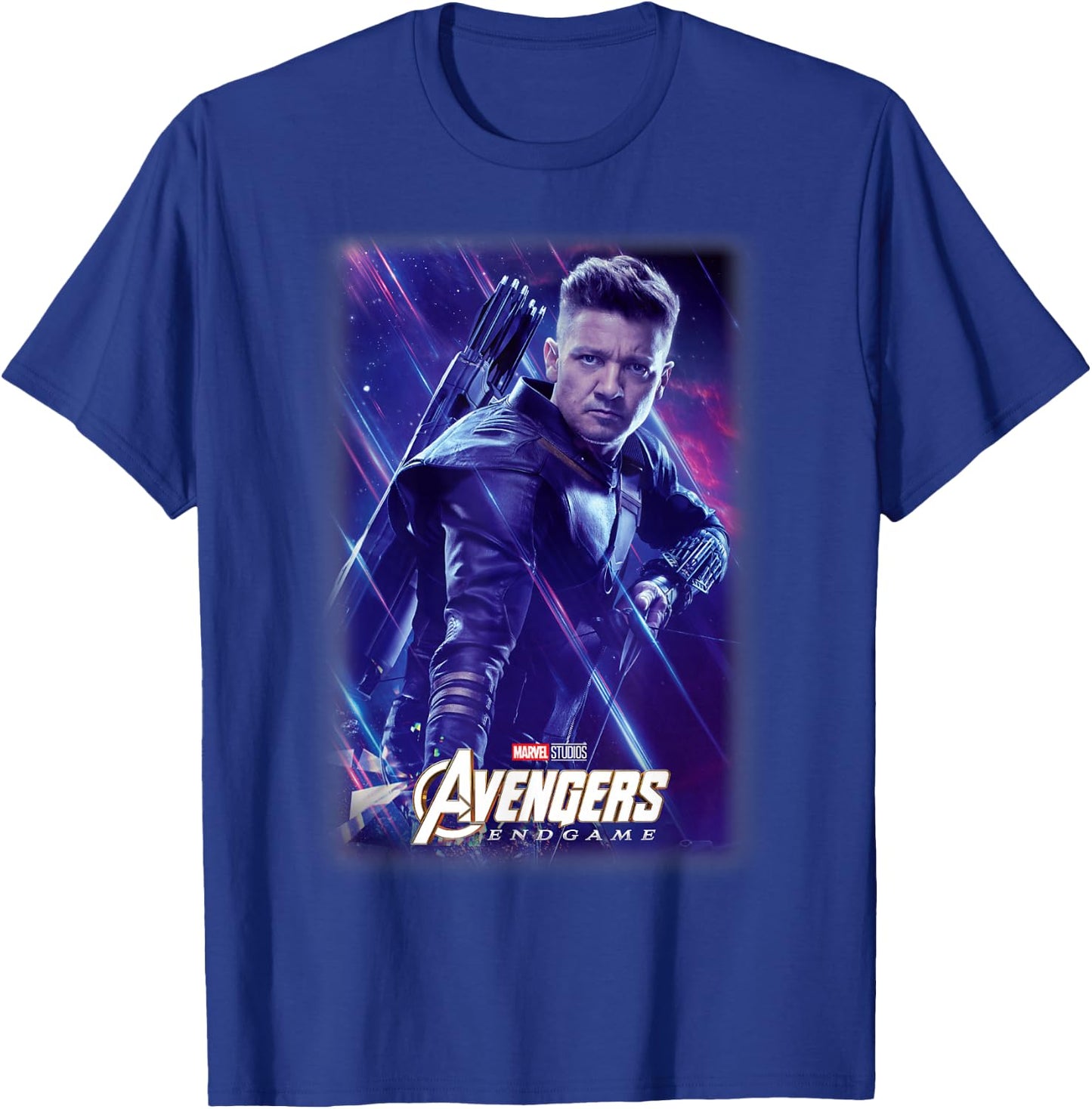 Marvel Avengers Endgame Hawkeye Galactic Poster Small T-Shirt - T-Shirt | Royal