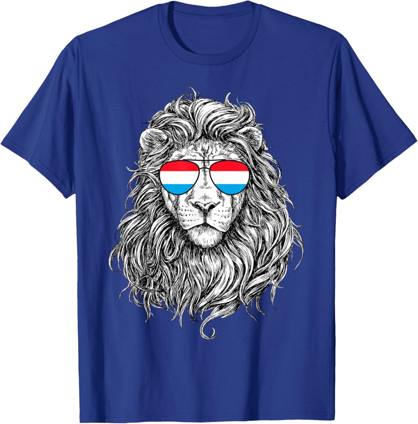 Luxembourg Flag Lion Sunglasses Gifts Love Luxembourg T-Shirt - T-Shirt | Royal
