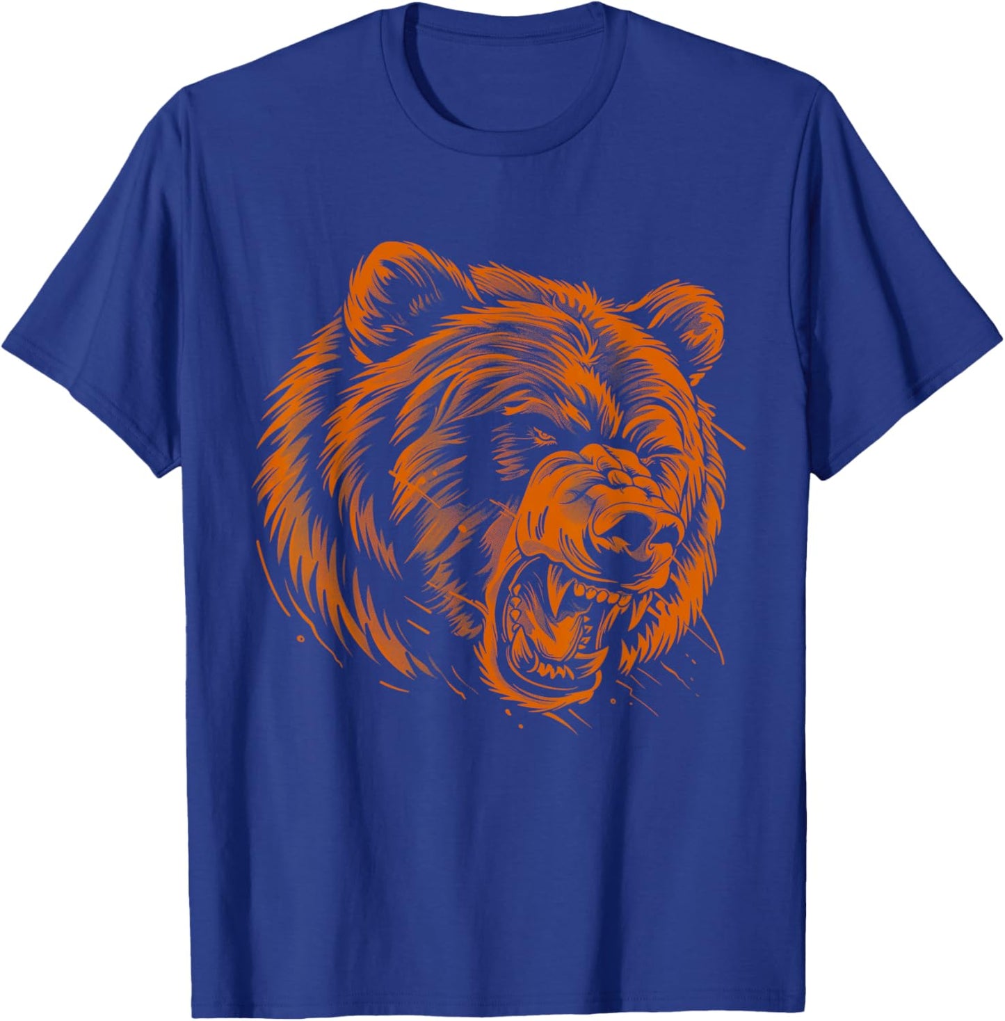 Angry Grizzly Bear Orange T-Shirt - T-Shirt | Royal