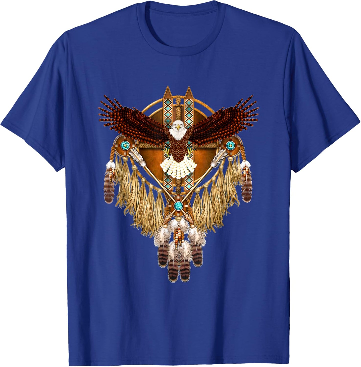 Native Indian Mystic Eagle Totem Art Northwest Coast T-Shirt - T-Shirt | Royal